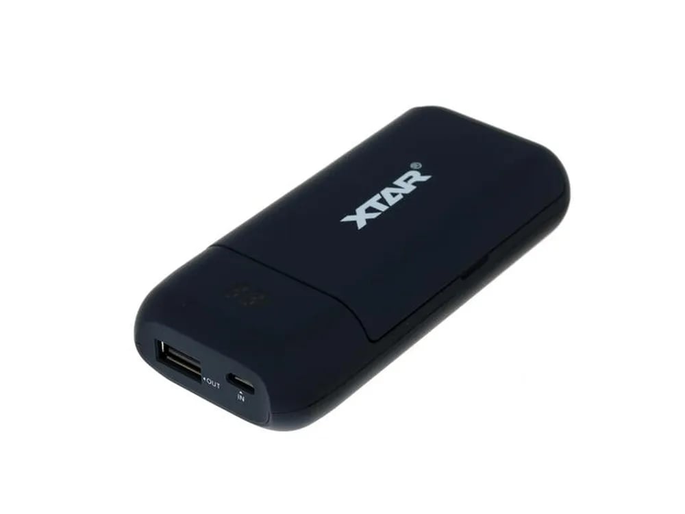 Зарядное устройство для аккумуляторных элементов с USB кабелем Xtar PB2C-black, 